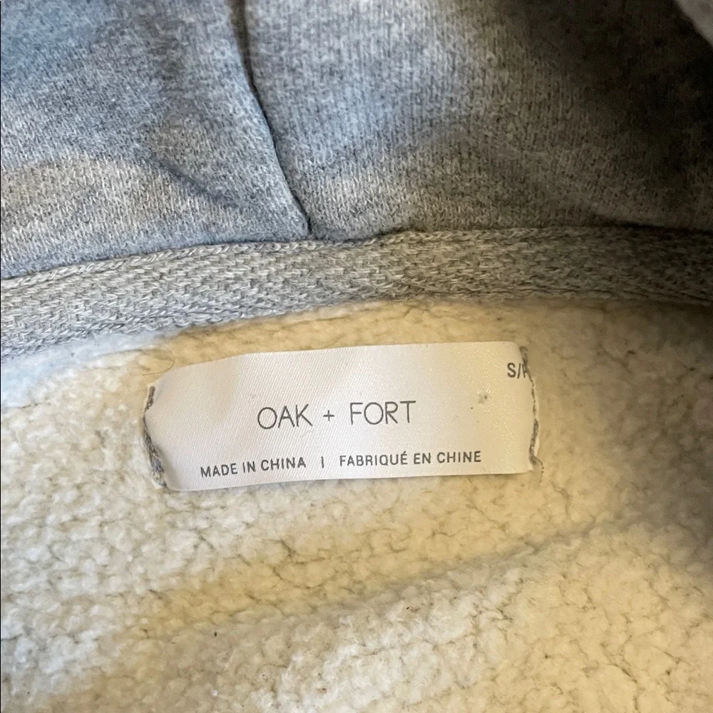 Oak & Fort Women's Cropped Cotton Hoodie Size S - Picture 5 of 6
